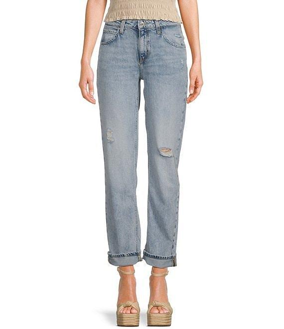 Guess Celia Mid Rise Distressed Boyfriend Jeans Product Image