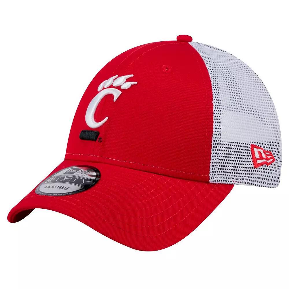 Men's New Era  Red Cincinnati Bearcats Trucker 9FORTY Adjustable Hat Product Image