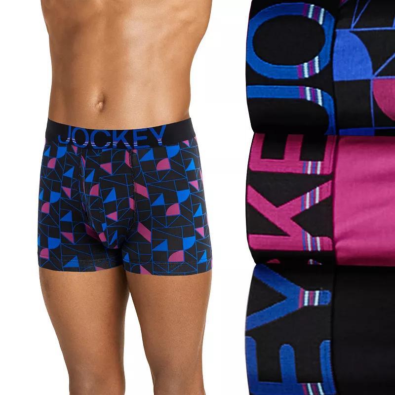 Men's Jockey® ActiveStretch™ 3-Pack 4" Boxer Briefs, Size: Large, Navy Gray Product Image