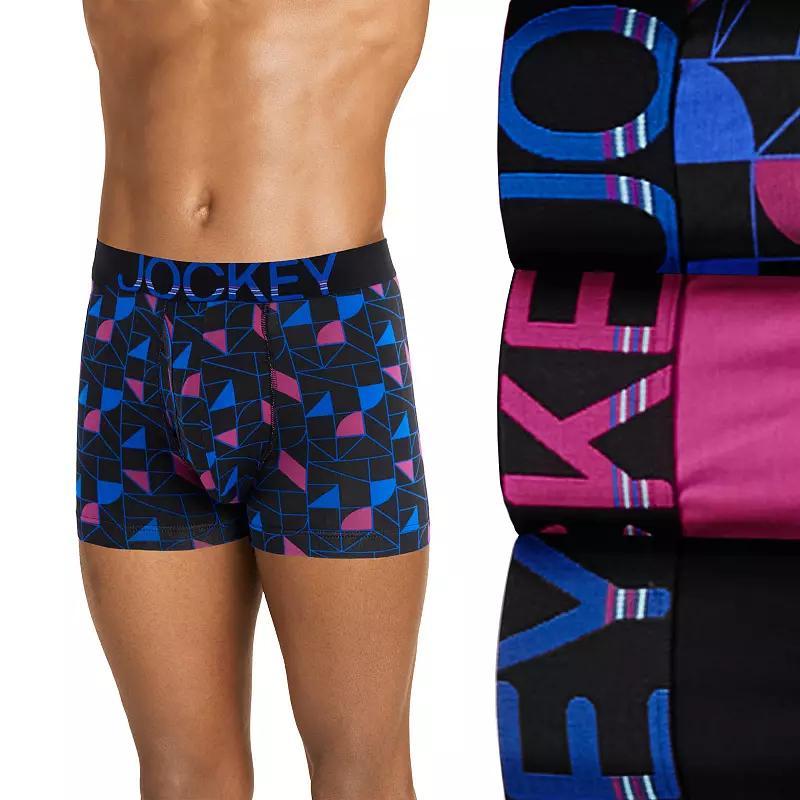 Men's Jockey® ActiveStretch™ 3-Pack 4" Boxer Briefs, Size: Large, Navy Gray Product Image