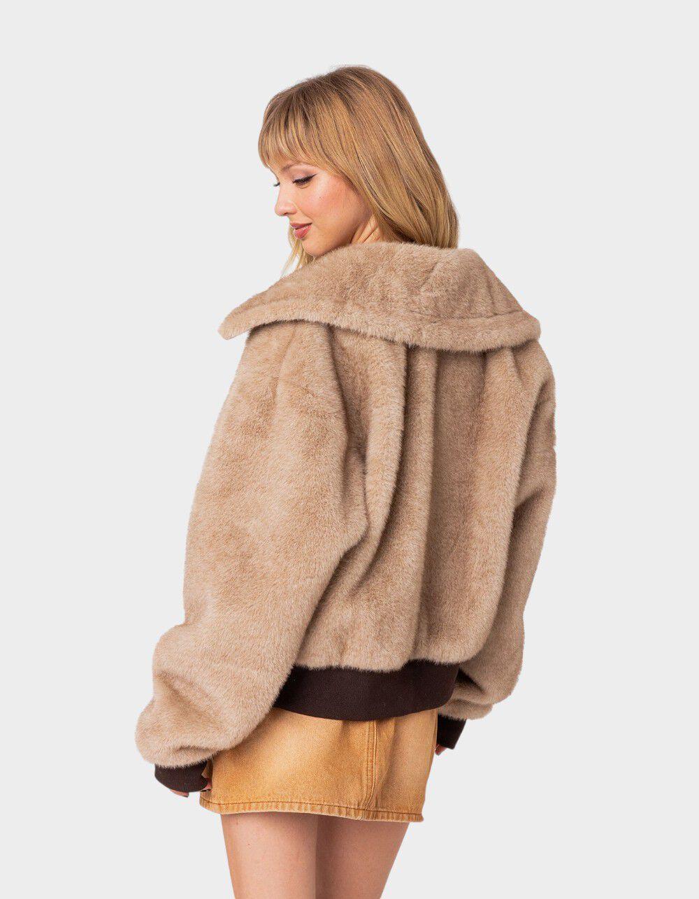 EDIKTED Ashton Faux Fur Jacket Product Image