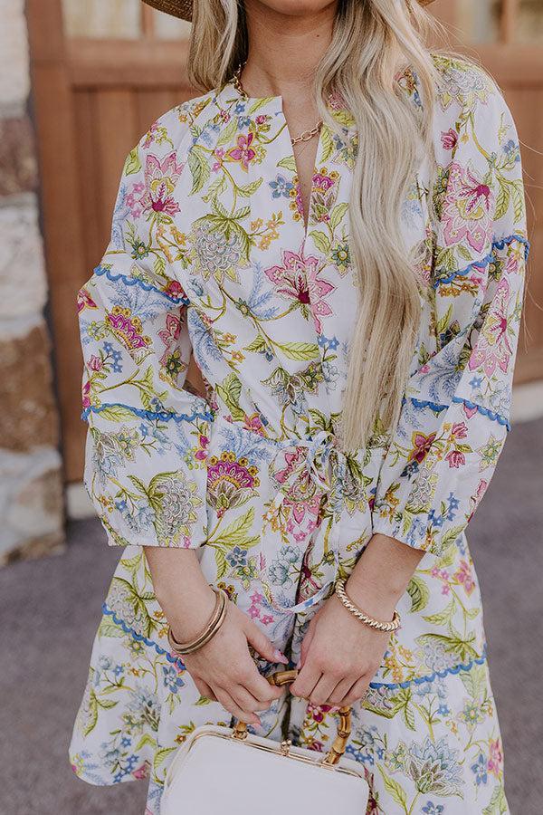 French Garden Floral Mini Dress Product Image