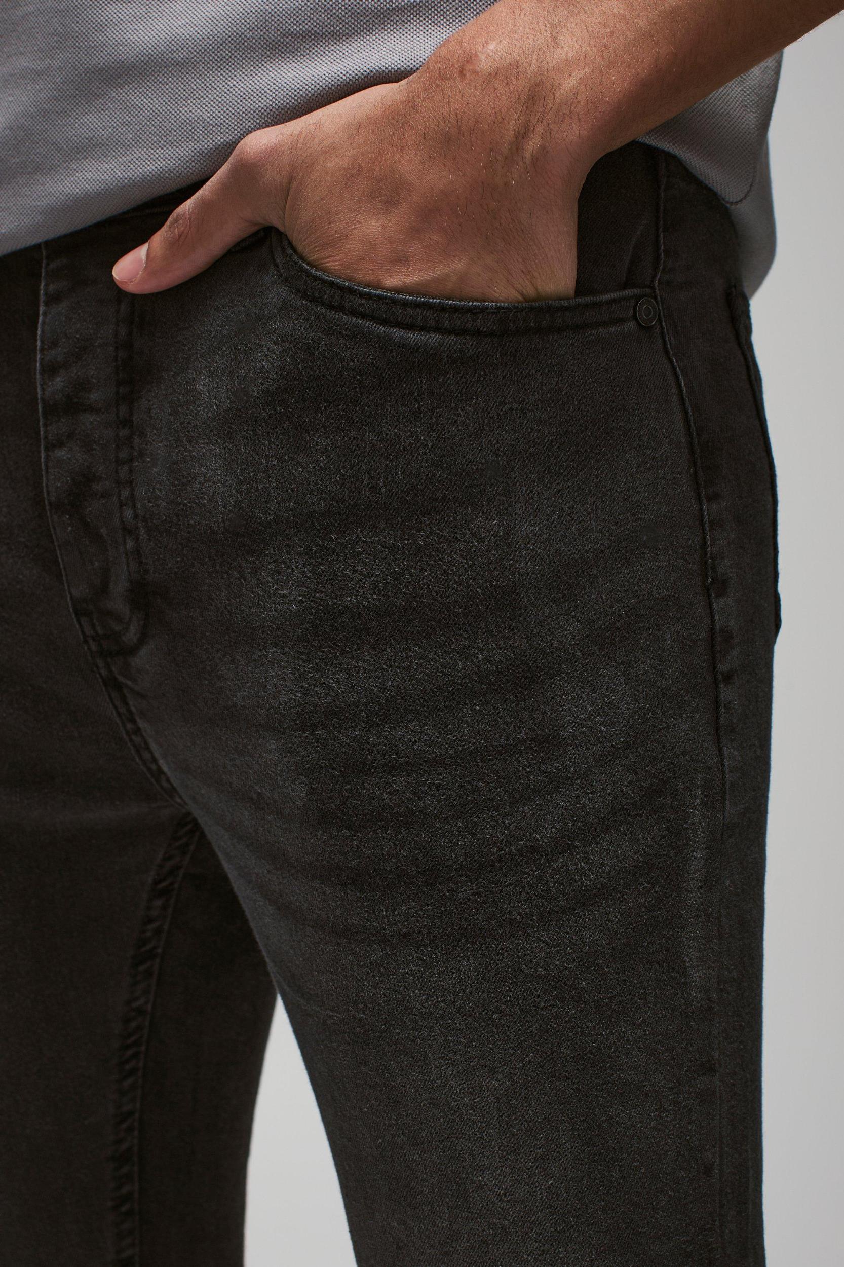 Super Skinny Stretch Jean In Charcoal | boohooMAN USA Product Image