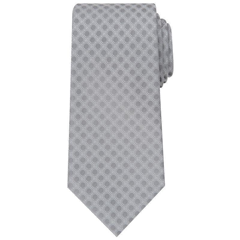 Men's Bespoke Solid Tie, Silver Oxford Product Image