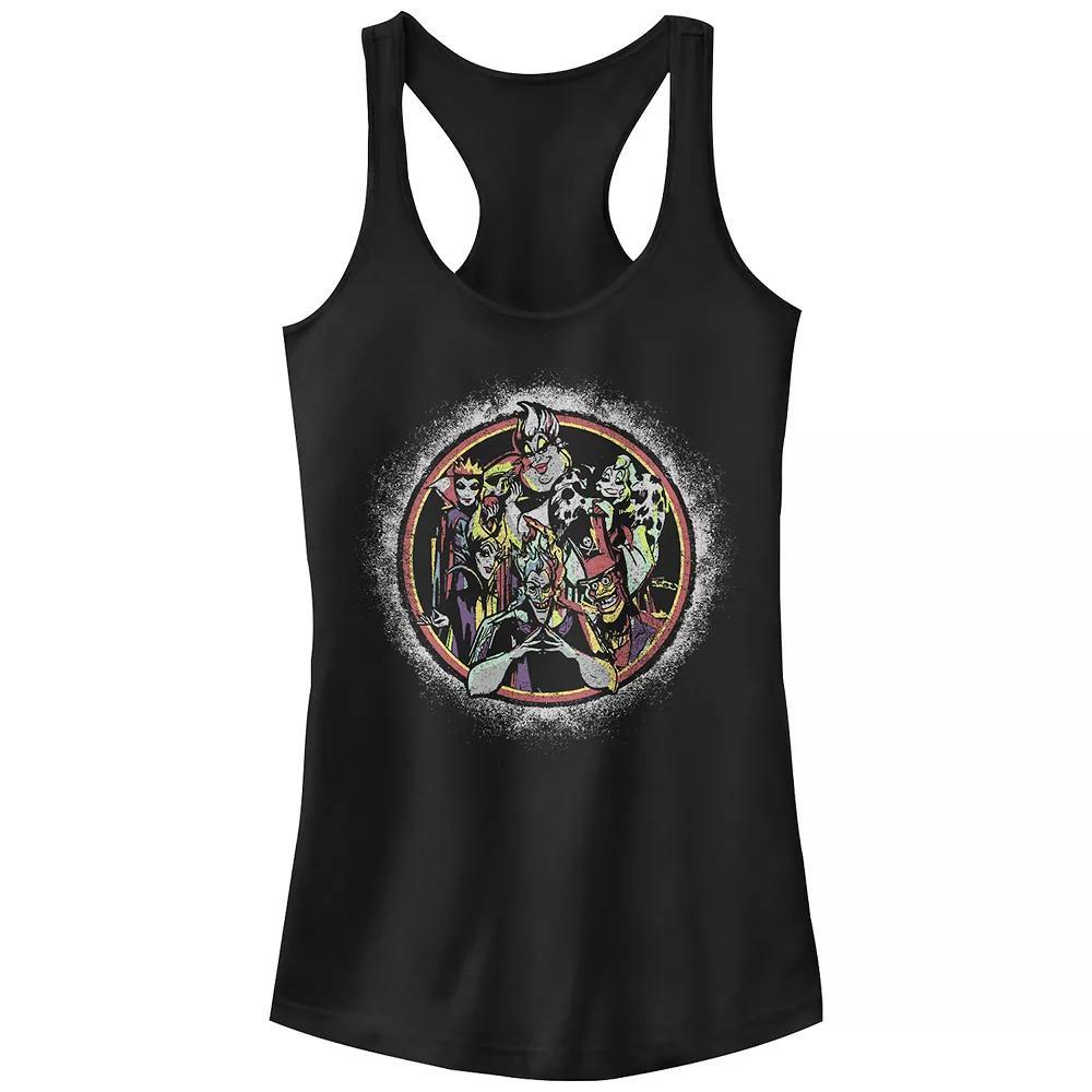 Disney Villains Glowing Badge Juniors' Racerback Tank Top, Girl's, Size: Small, Black Product Image