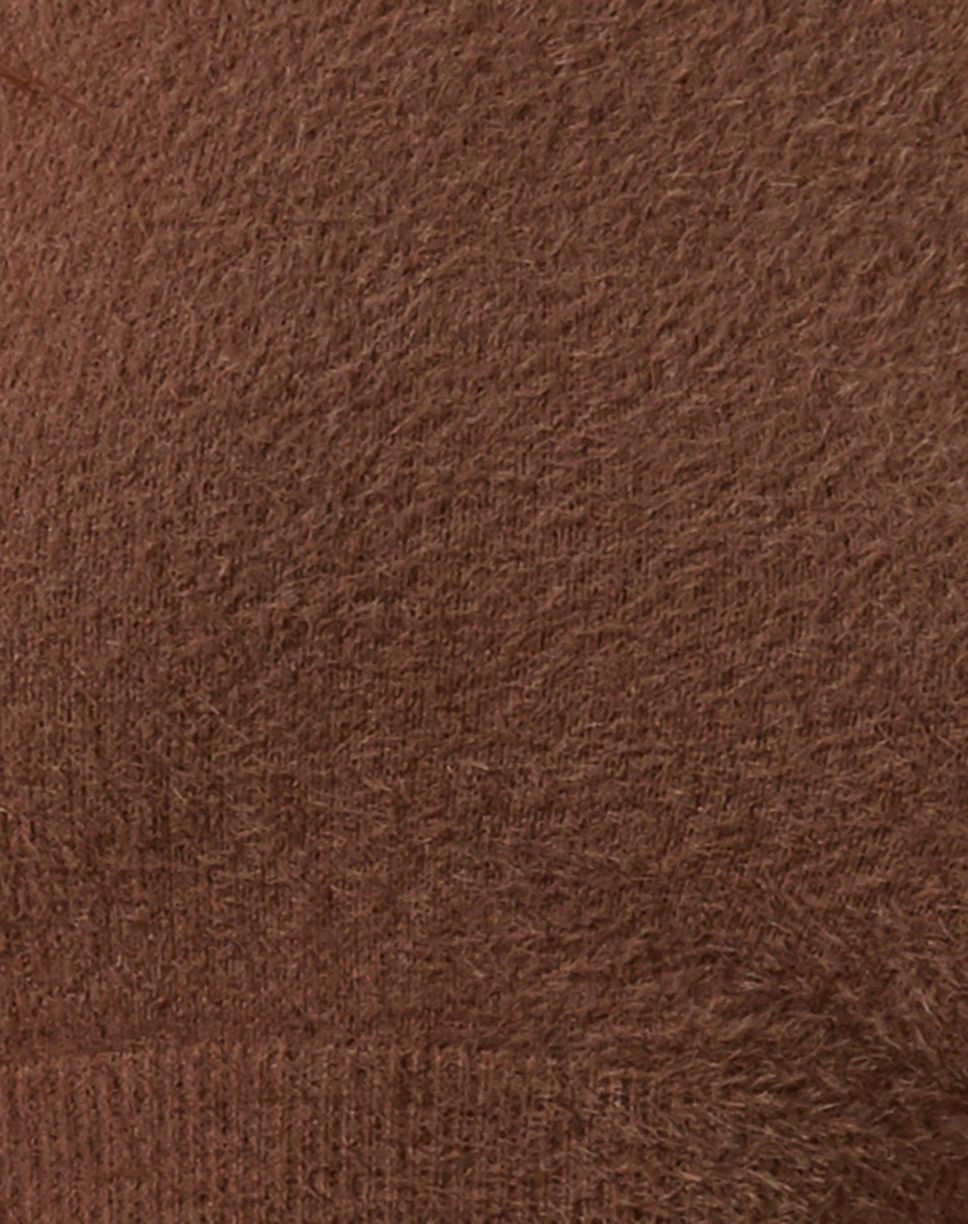 Pikat Crop Top in Knit Brown  Product Image