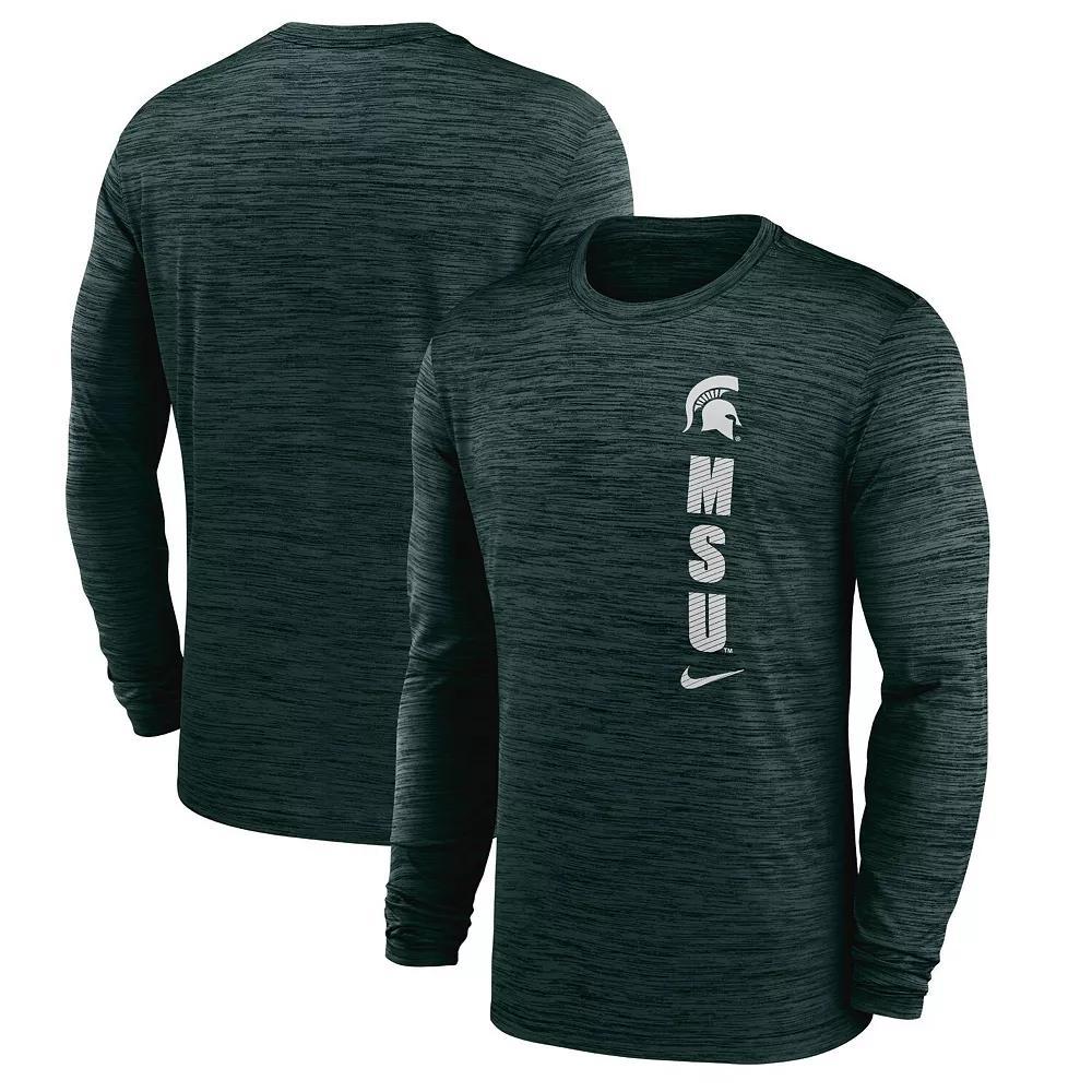 Men's Nike Green Michigan State Spartans 2024 Sideline Velocity Performance Long Sleeve T-Shirt, Size: Medium Product Image