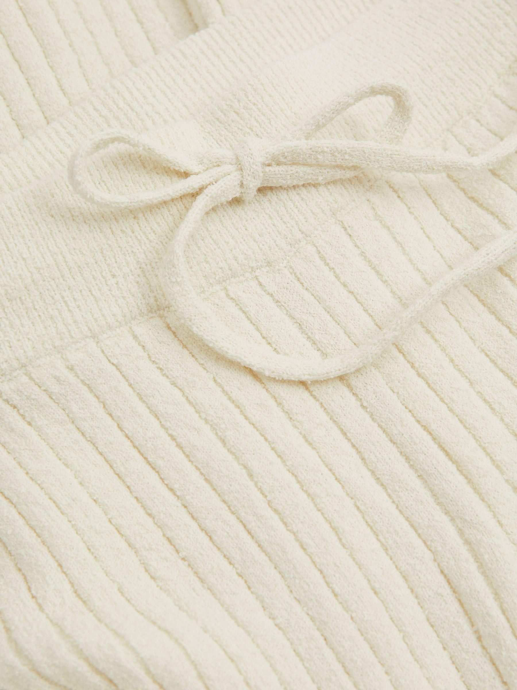 Good American Cloud White Ribbed Terry Lounge Trousers Product Image