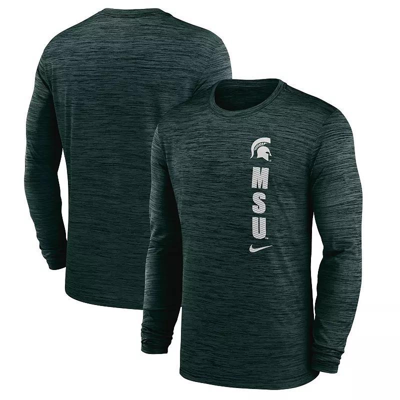 Men's Nike Green Michigan State Spartans 2024 Sideline Velocity Performance Long Sleeve T-Shirt, Size: Medium Product Image