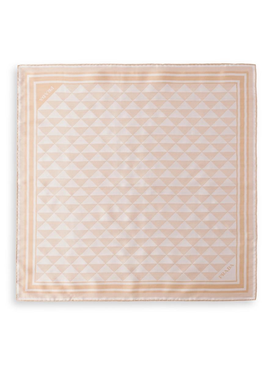 Womens Printed Silk Twill 55CM Square Scarf Product Image
