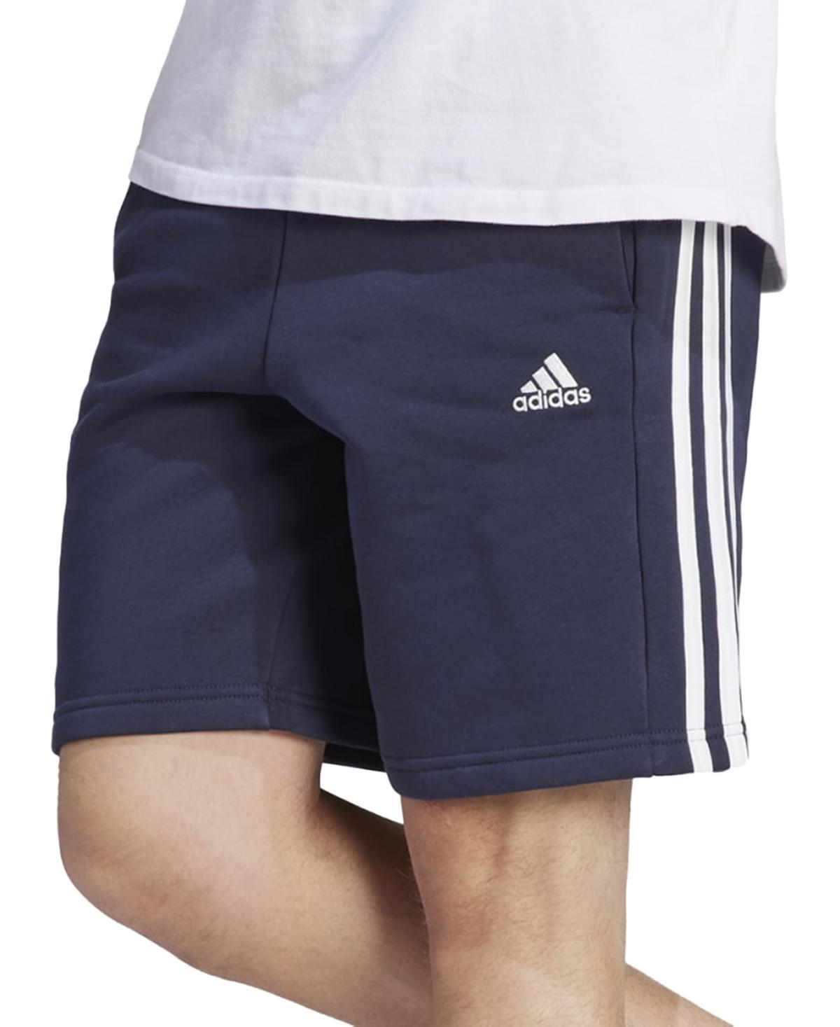 adidas Mens adidas Essentials 3-Stripes Fleece Shorts - Mens Medium Grey Heather Product Image