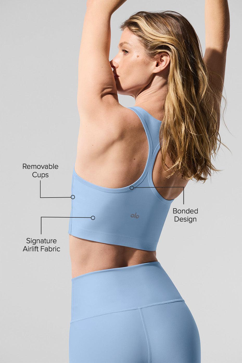 Airlift Super Sleek Bra Tank - Seashell Blue Product Image