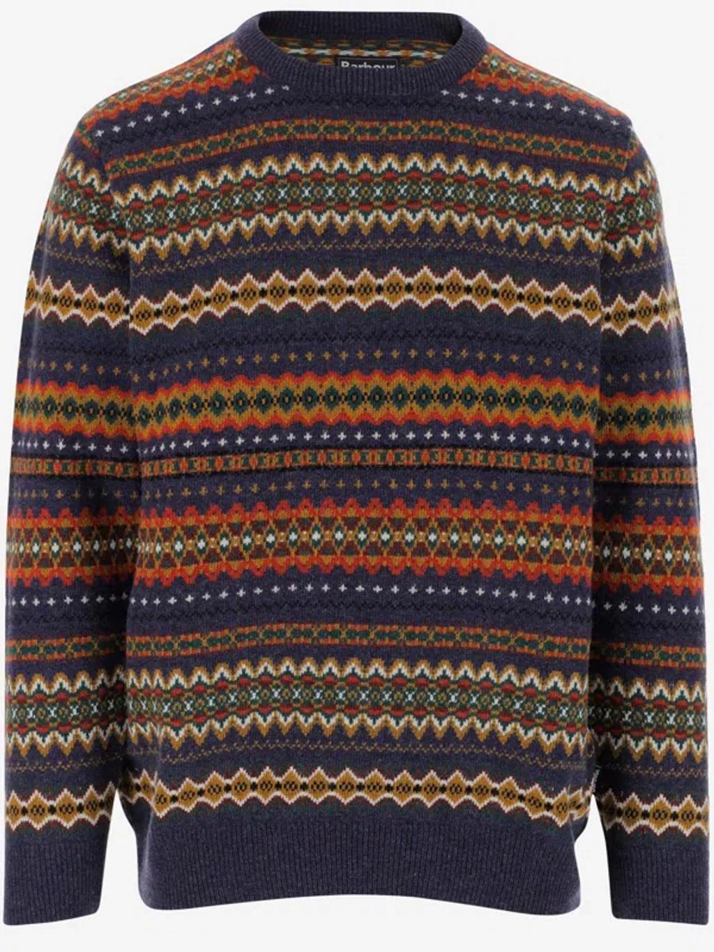 BARBOUR Isle Crew Jumper In Navy Marl Product Image