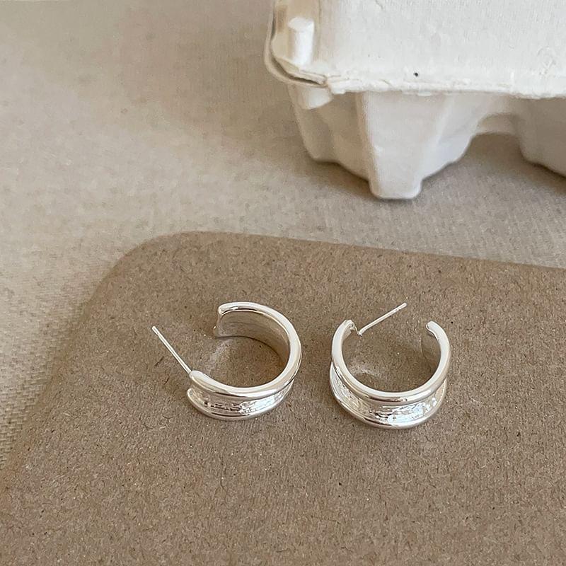 925 Sterling Sliver Geometry Drop Earring / Stud Earring Product Image