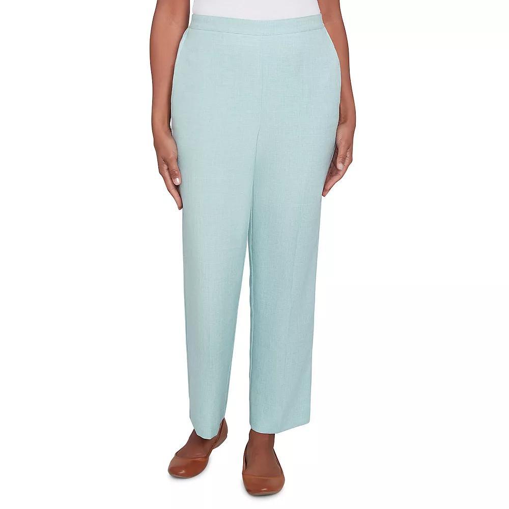 Women's Alfred Dunner Relaxed Linen Short Length Pants, Size: 12, Green Product Image