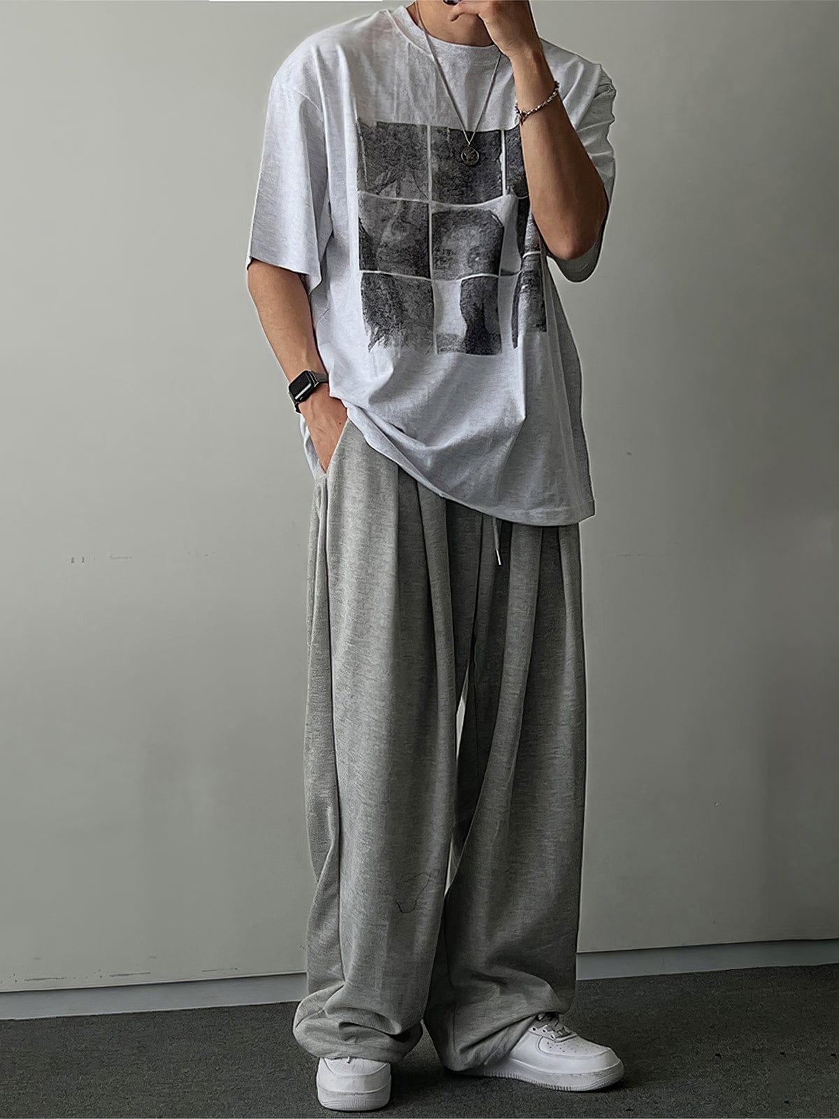 RT No. 12452 PLEATED STRAIGHT PANTS Product Image