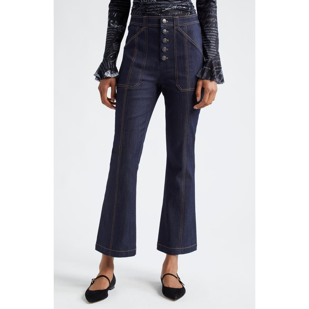Cinq A Sept Val High Rise Flare Leg Denim Pants In Indigo Product Image