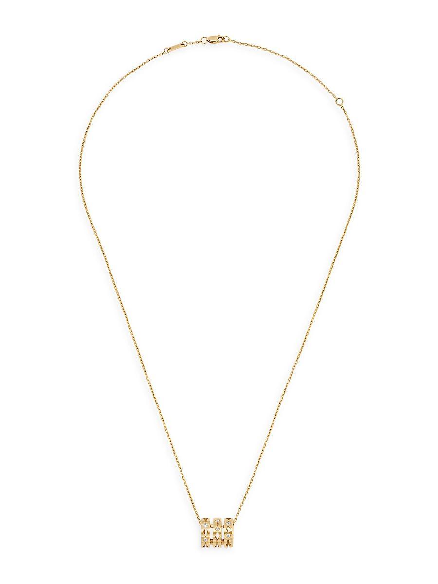 Womens Pulse 18K Yellow Gold & 0.1 TCW Diamond Pendant Necklace Product Image
