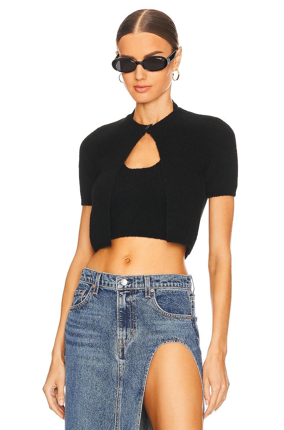 Twinset Hybrid Halter Cardigan Alexander Wang Product Image