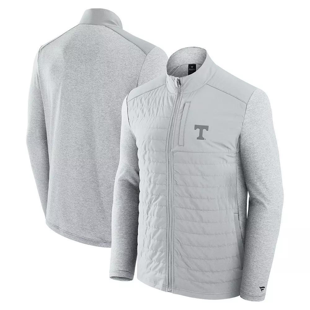 Men's Fanatics Gray Wisconsin Badgers Tonal Primary Logo Full-Zip Jacket, Size: 3XL, Grey Product Image