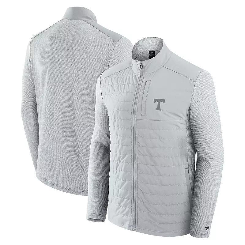 Men's Fanatics Gray Wisconsin Badgers Tonal Primary Logo Full-Zip Jacket, Size: 3XL, Grey Product Image