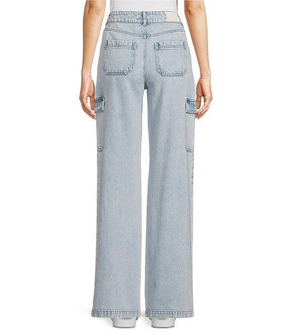 Every Denim Acid Wash Relaxed Wide Leg Cargo Jeans Product Image