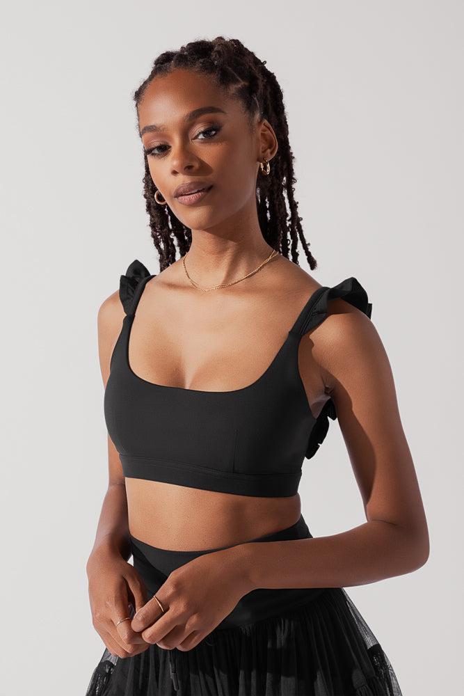 Romance Ruffle Bra - Black Product Image