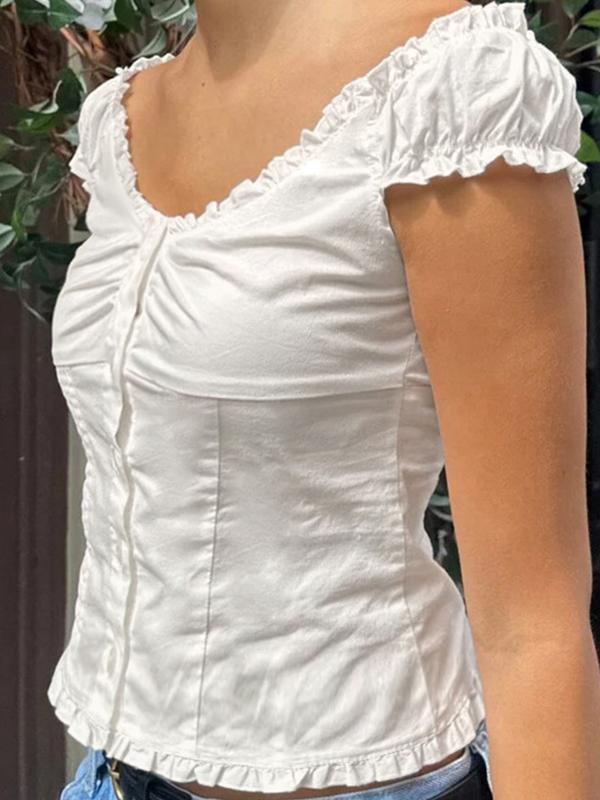 Short Sleeves Shirts Solid Colours Product Image