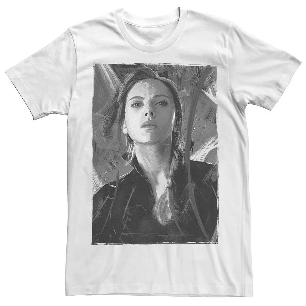 Men's Marvel Avengers: Endgame Black Widow Dark Painted Poster Tee, Size: 3XL, White Product Image