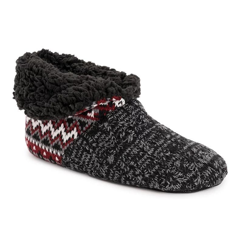 Men's MUK LUKS Foldover Sherpa Boot Slippers, Size: Small-Medium, Blue Product Image