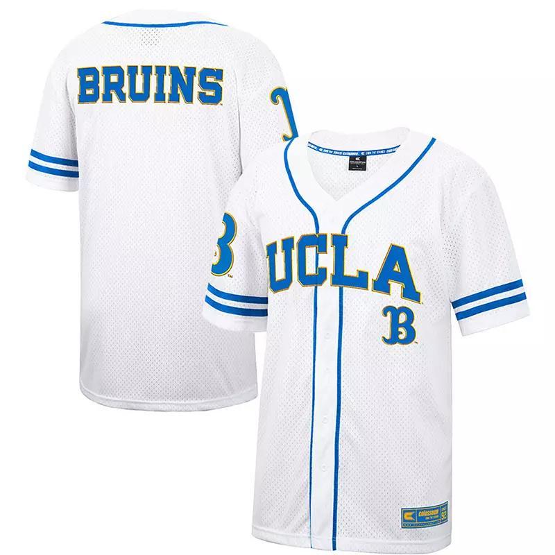 Men's Colosseum White/Blue UCLA Bruins Free Spirited Baseball Jersey, Size: XL Product Image