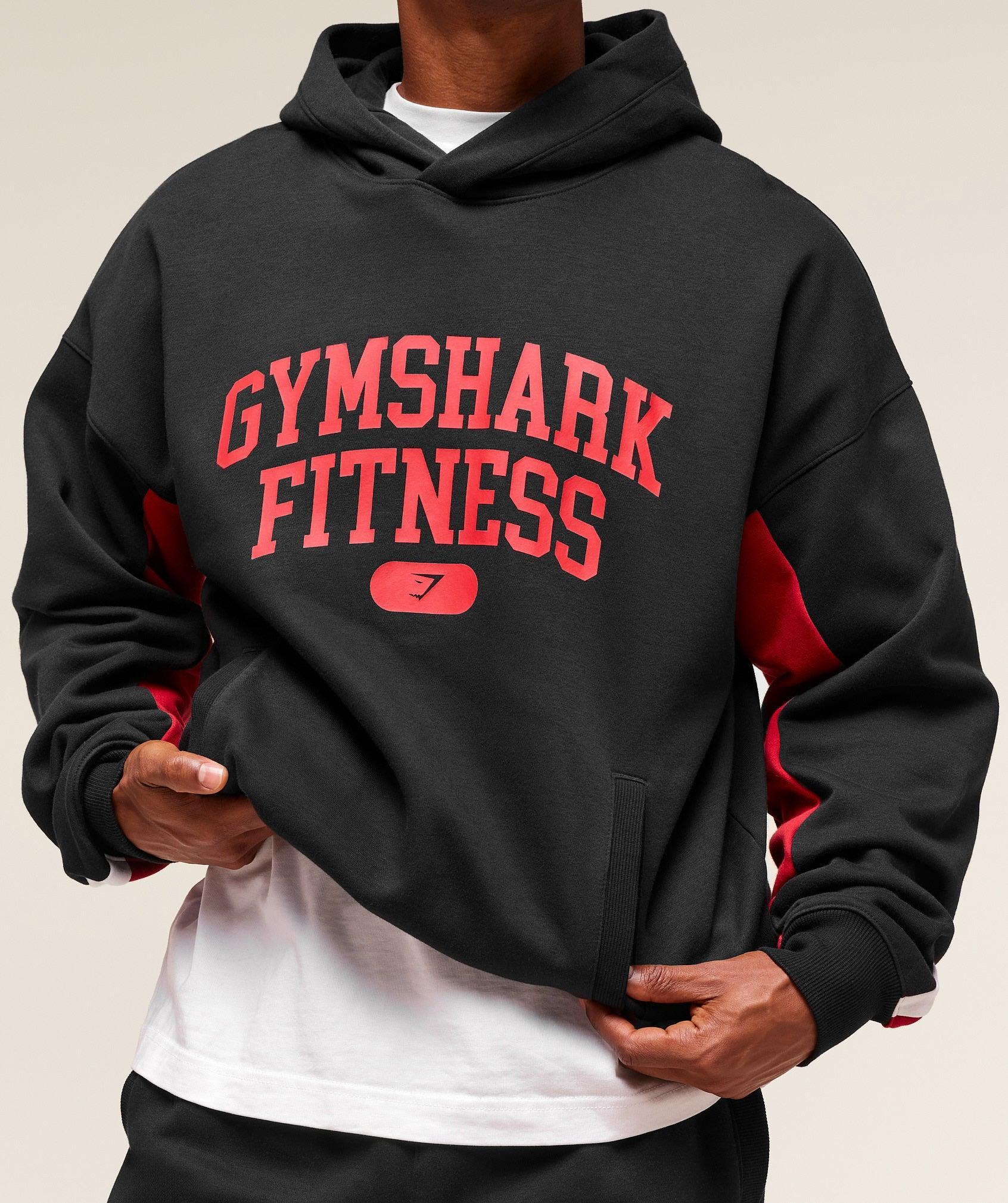 Gymshark Varsity Hoodie - Black Male Product Image