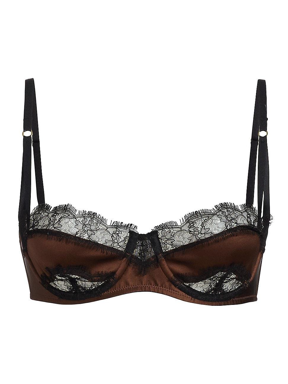 Womens Lace Inset Balconette Bra Product Image