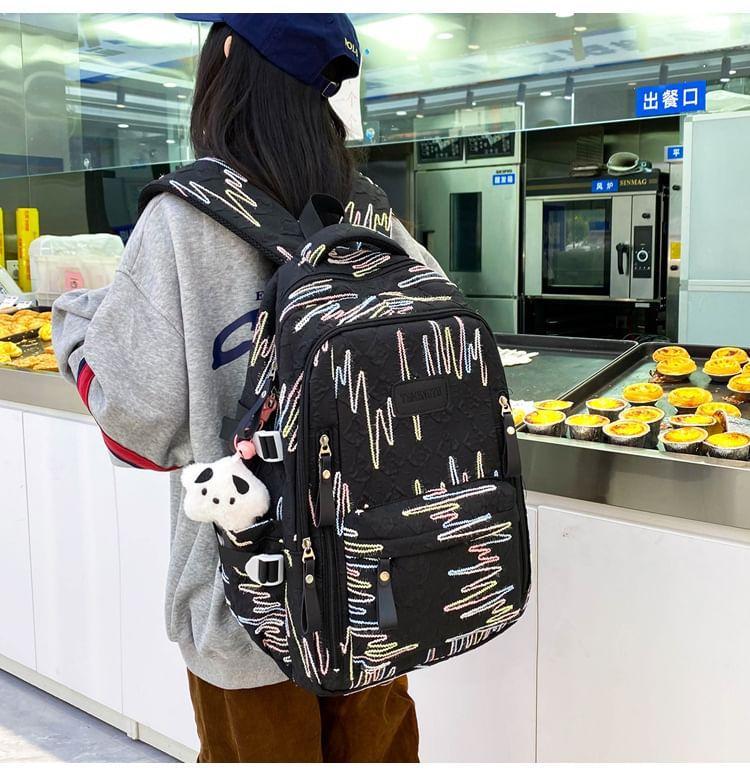 Embroidered Nylon Laptop Backpack / Tote Bag / Pencil Case / Bag Charm / Set Product Image
