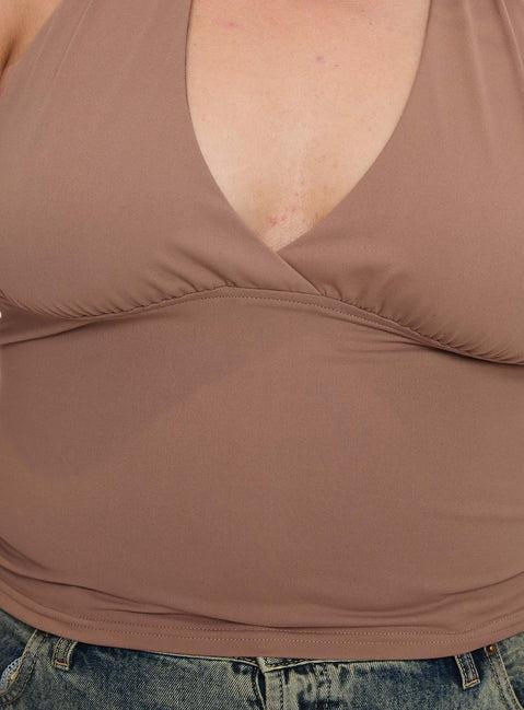 Whimsy Halter Top Chocolate Curve Product Image