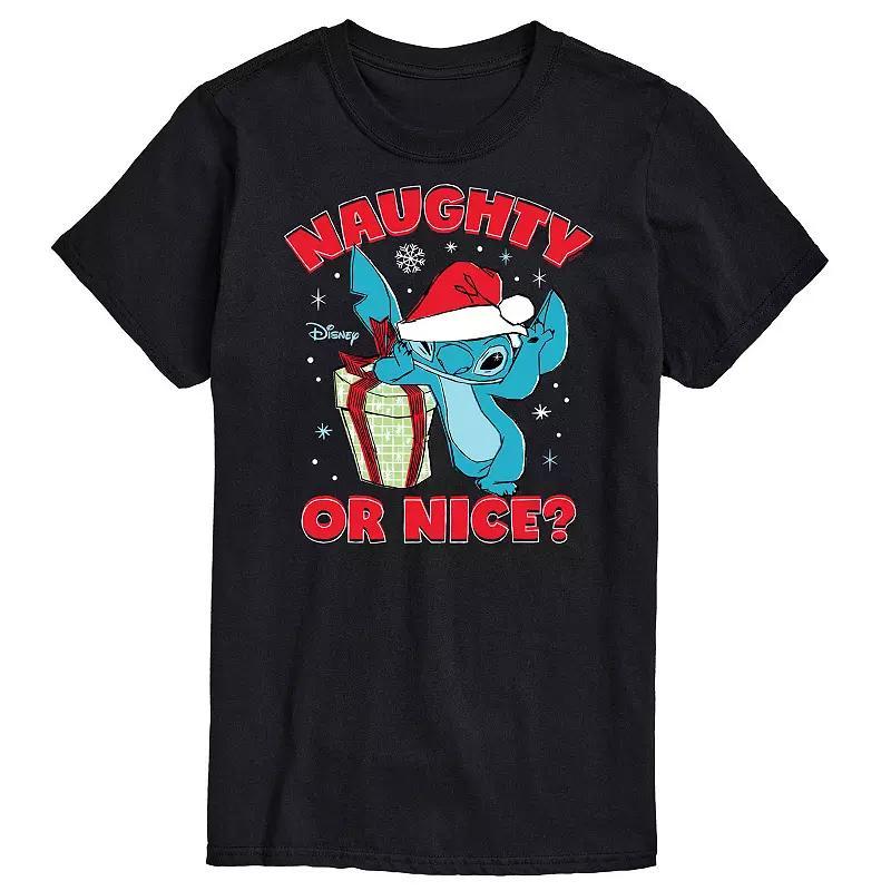 Disney's Lilo & Stitch Men's Naughty Or Nice Graphic Tee, Size: Large, Black Product Image