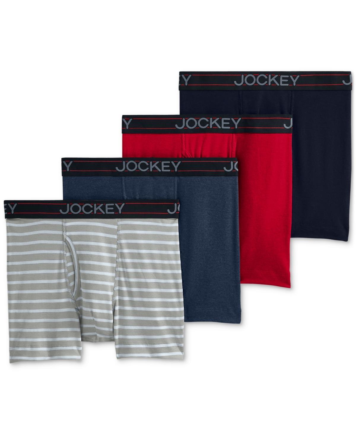 Men's Jockey® 5-Pack Cotton Blend Brief, Size: Large, Blue Red Product Image