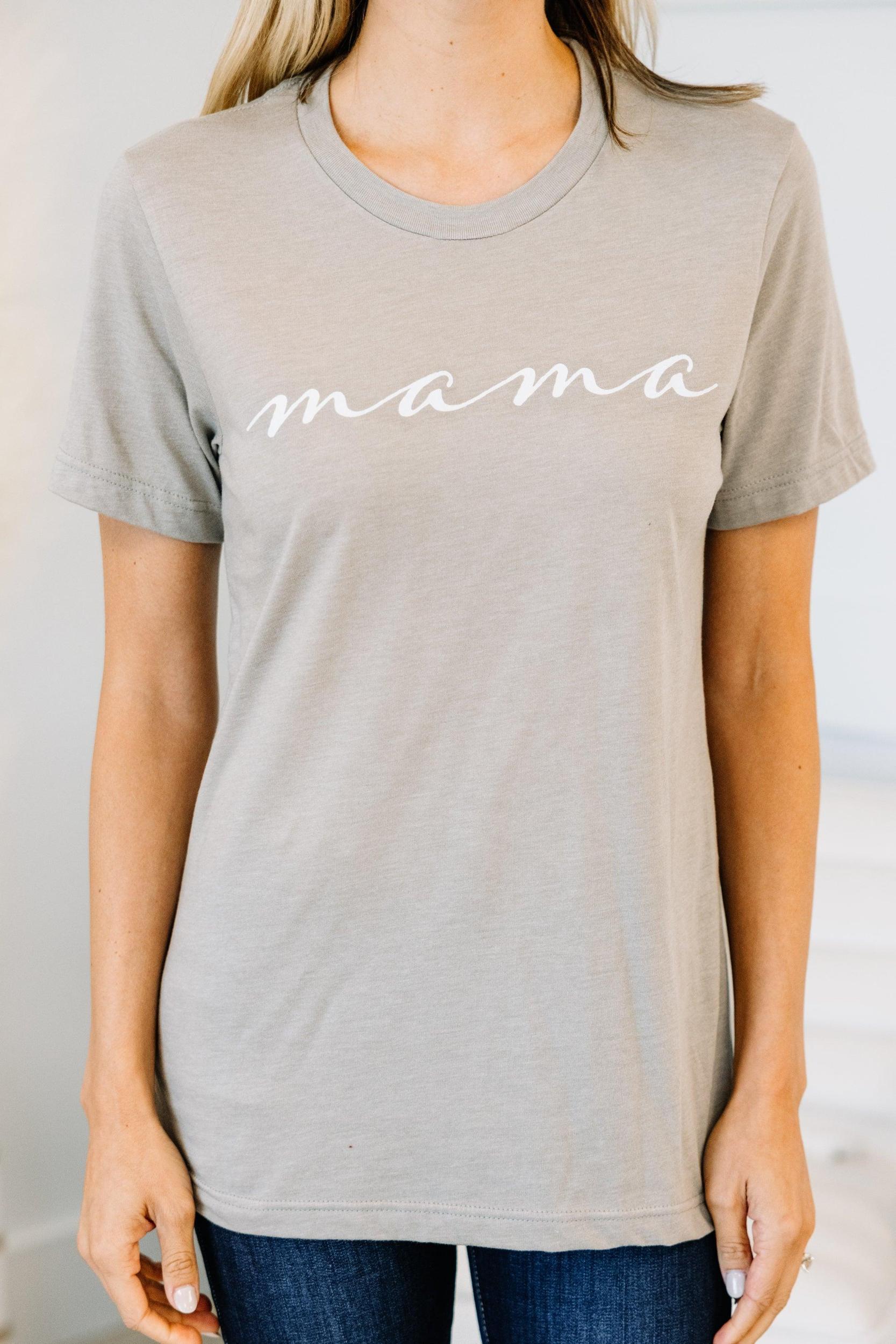 Mama Stone Gray Graphic Tee Female Product Image