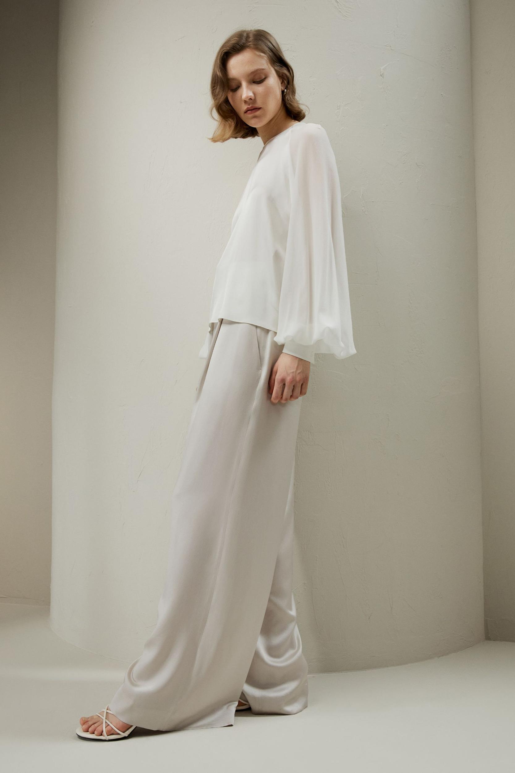 Silk Blouse with Raglan Sleeves Product Image