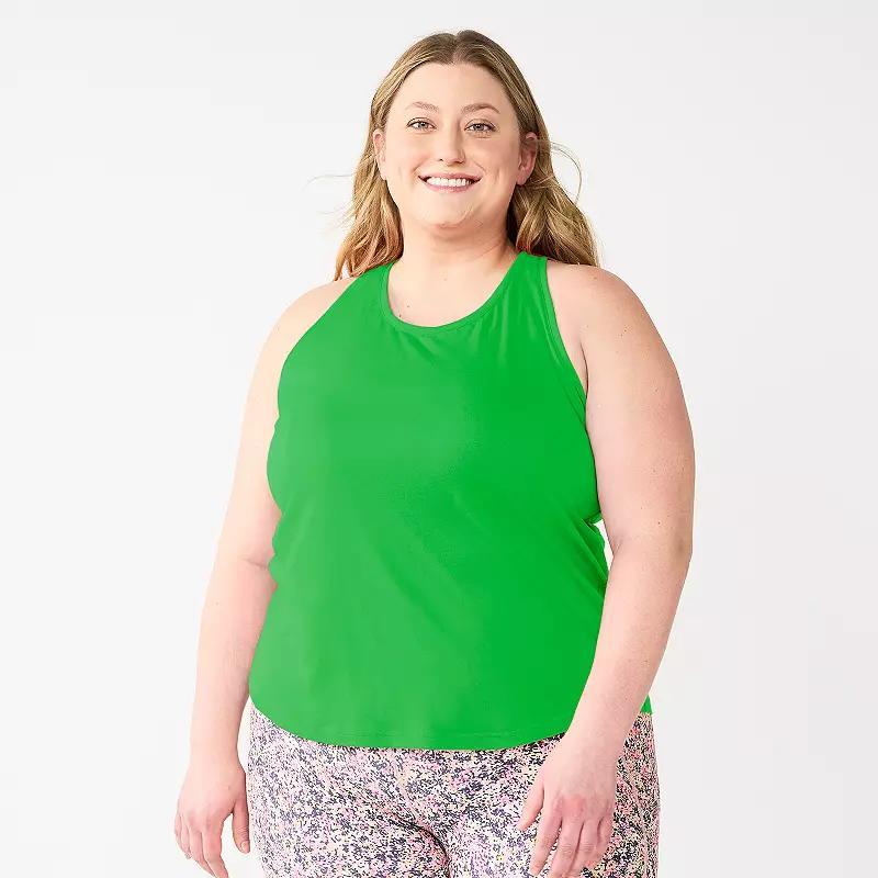 Plus Size Tek Gear Core V-Neck Tee, Womens Silver Boardwalk Product Image