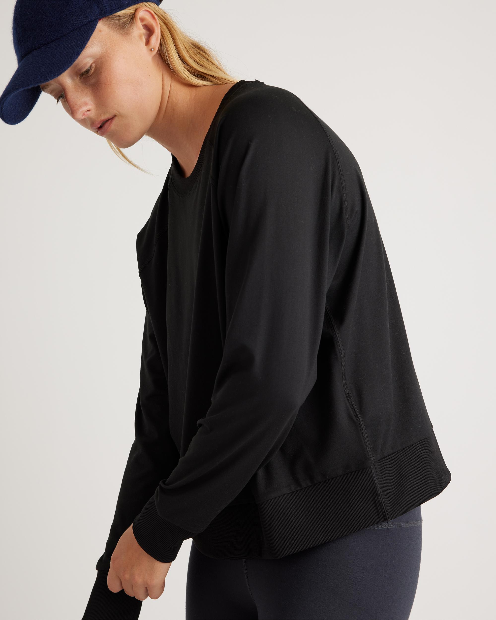Quince | Women's Flowknit Pullover Crew Neck Alpaca Sweater Size XL, Recycled Polyester / Spandex Product Image