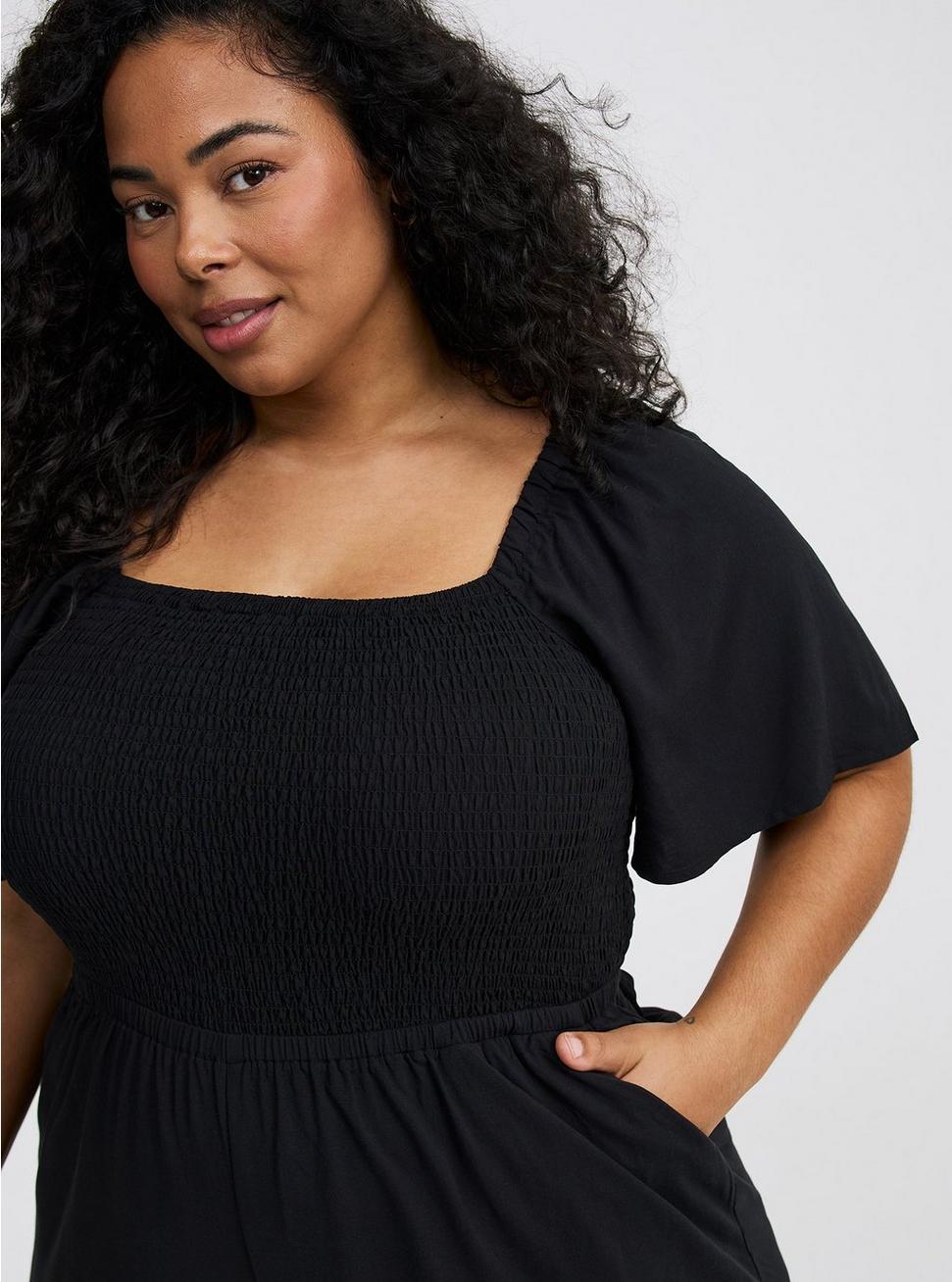 Flutter-Sleeve Smocked Jumpsuit Product Image
