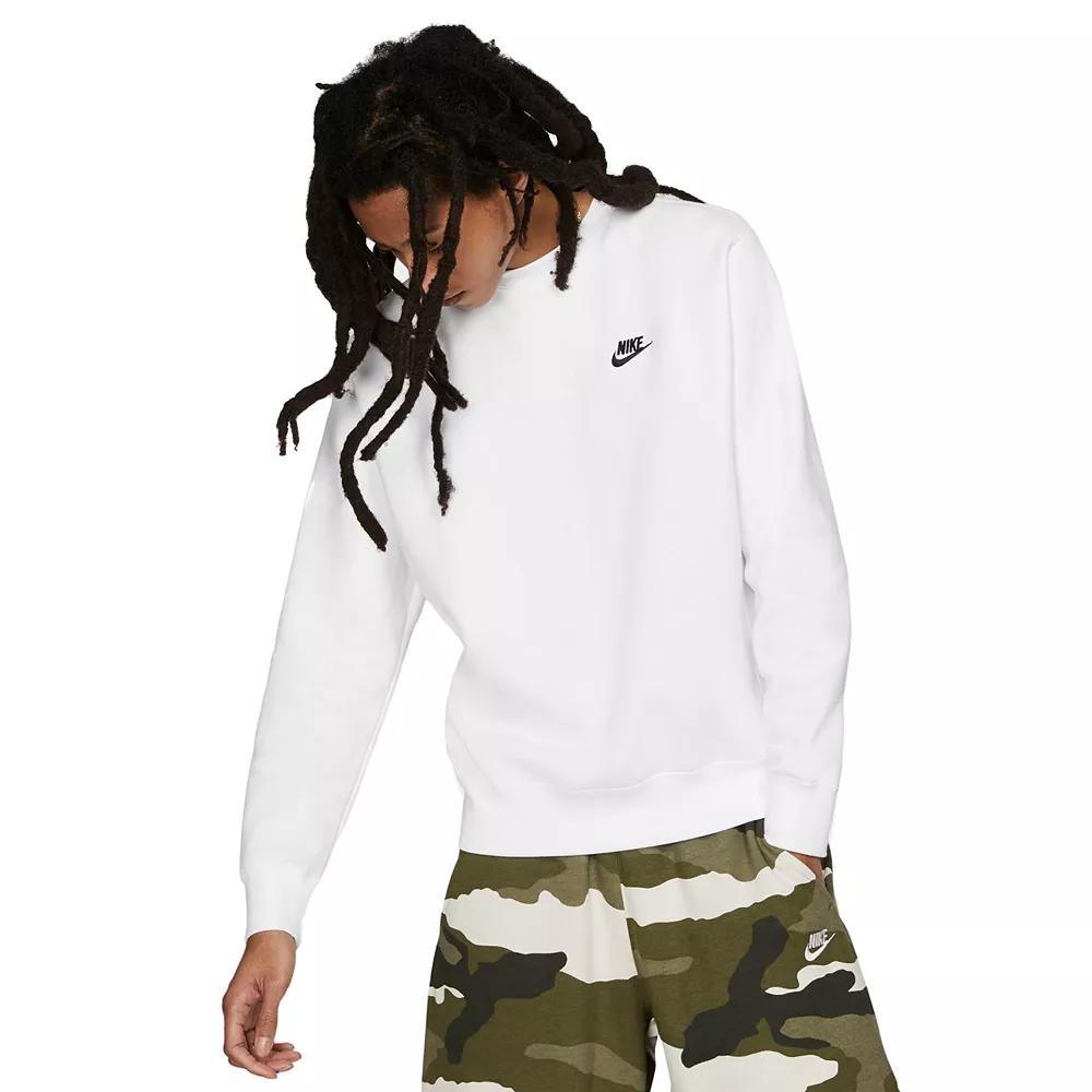 Men's Nike Club Fleece Crew, Size: Large, Dark Gray Grey Product Image