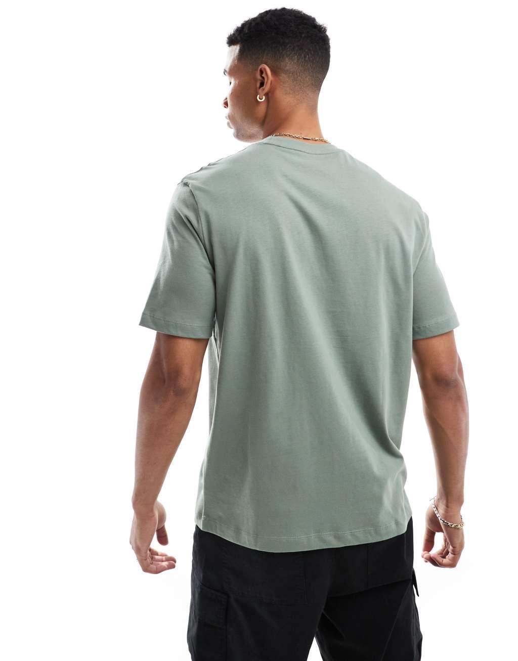 Armani Exchange T-shirt with square logo in green Product Image
