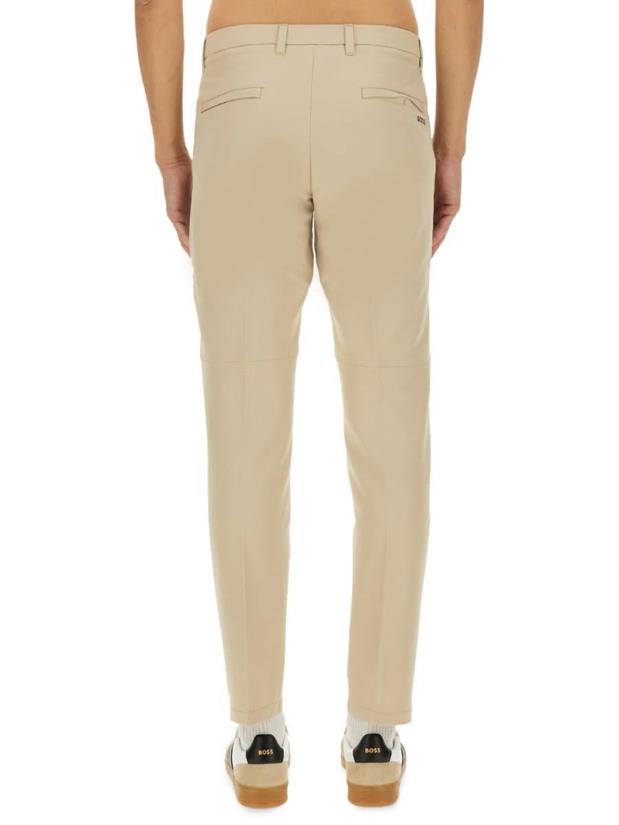 HUGO BOSS High-stretch Commuter Trousers In Beige Product Image