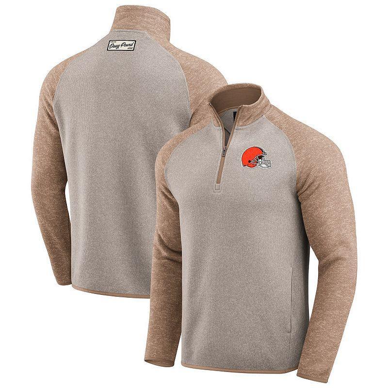Mens Darius Rucker Collection by Fanatics Tan Cleveland Browns Tonal Quarter-Zip Jacket Product Image