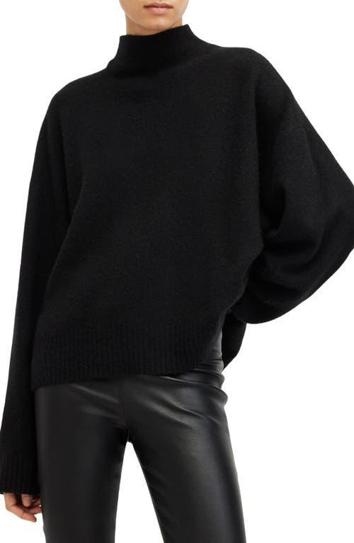 ALLSAINTS Asha Oversize Mock Neck Sweater In Black Product Image