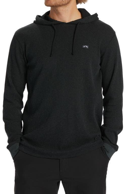 Billabong Keystone Long Sleeve Two-Tone Waffle-Knit Thermal Pullover Hoodie Product Image