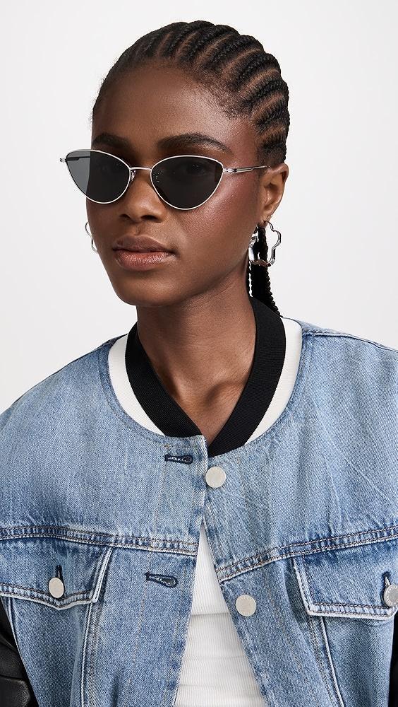 Oliver Peoples Eyewear x Khaite Metal Cat Eye Sunglasses | Shopbop Product Image