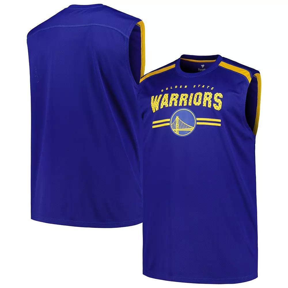 Men's Fanatics Royal Golden State Warriors Big & Tall Birdseye Muscle Tank Top, Size: 3XB, Blue Product Image